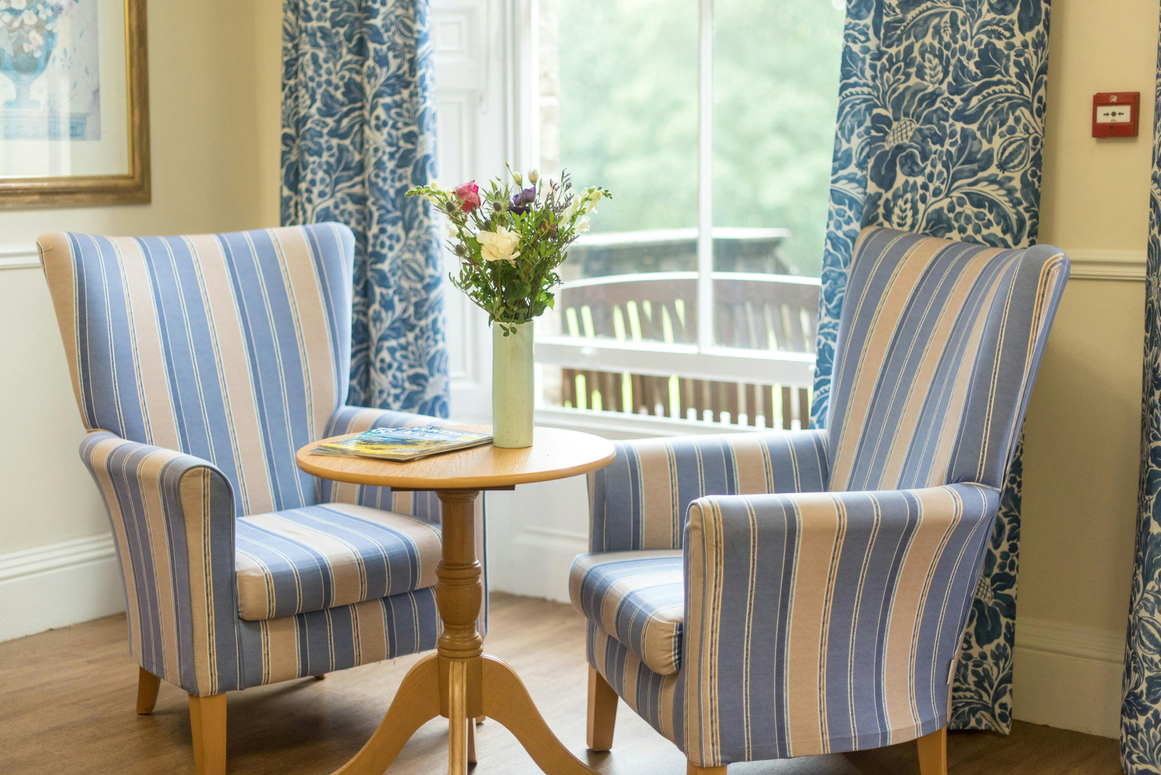 Lounge of Ford Place care home in Thetford, Norfolk