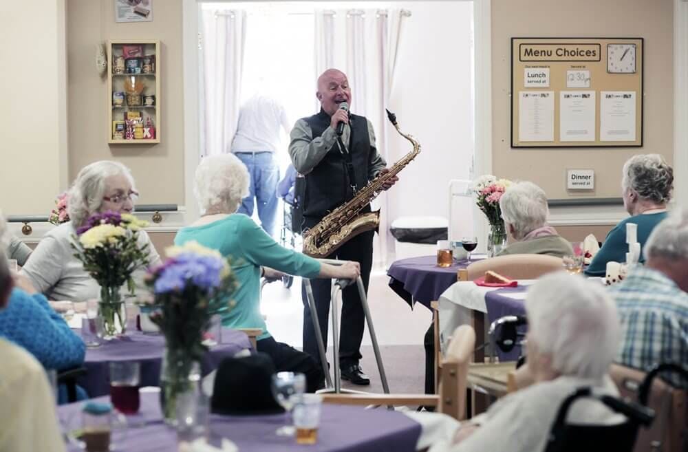 Music Entertainment at Hadrian Park Care Home in Billingham, Stockton-on-Trees