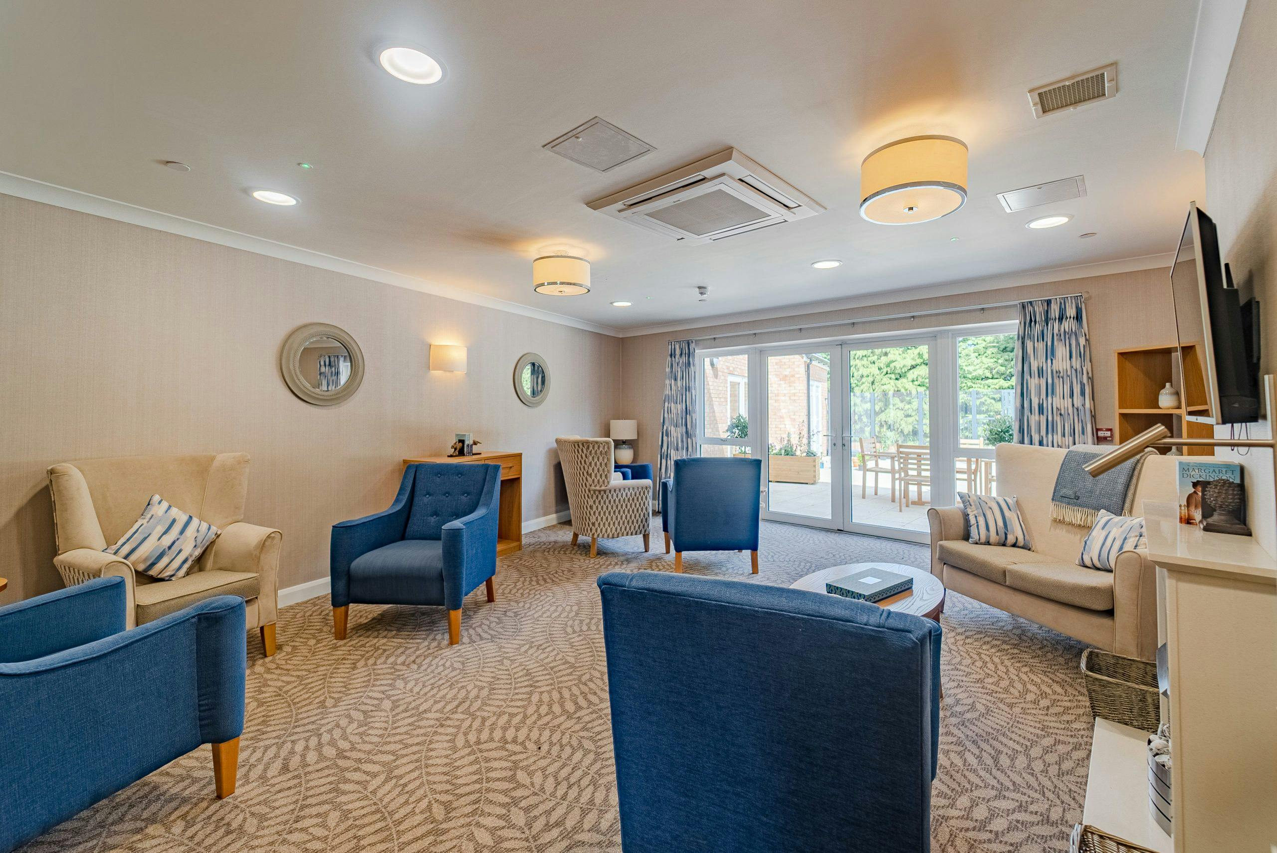 Lounge of Halmer Court care home in Spalding, Lincolshire