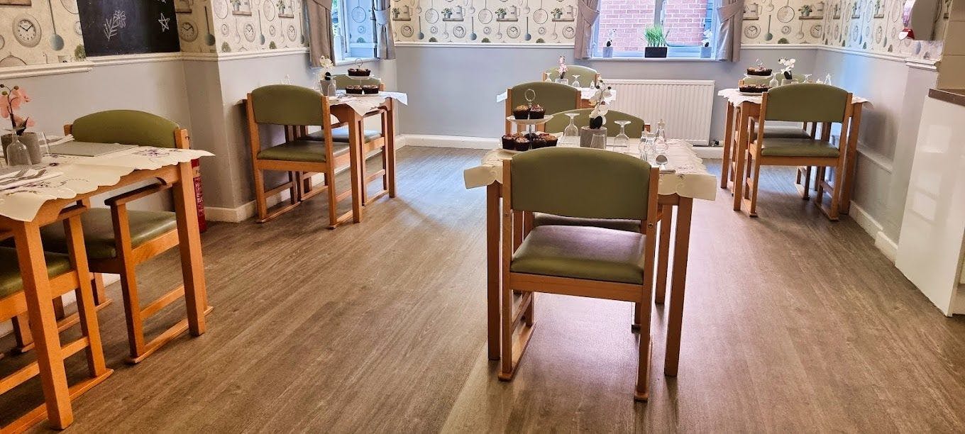 Dining Room at Peel Moat Care Home in Stockport, Greater Manchester 