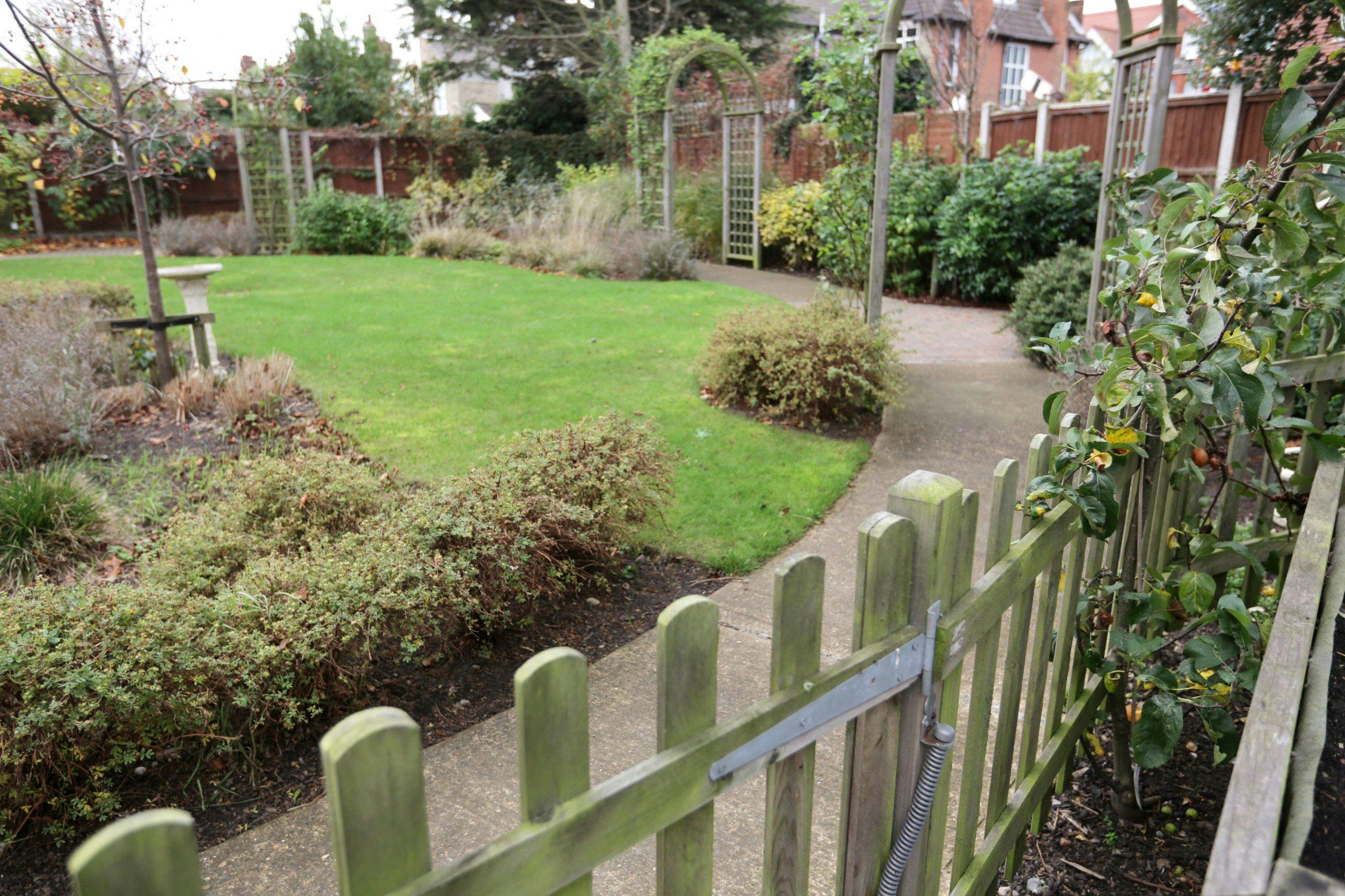 Garden at Harleston House Care Home, Lowestoft, Suffolk