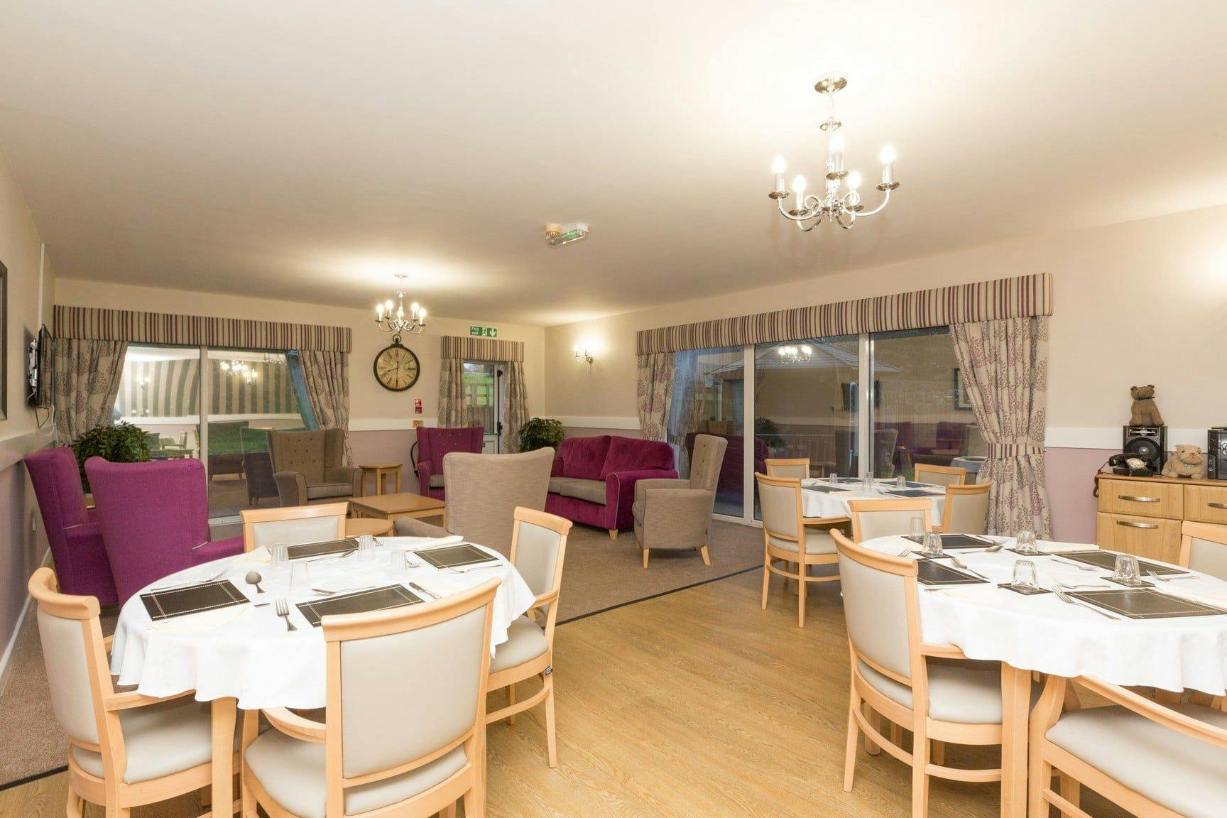 Dining Area at Hatton Court Care Home in Telford, Shropshire