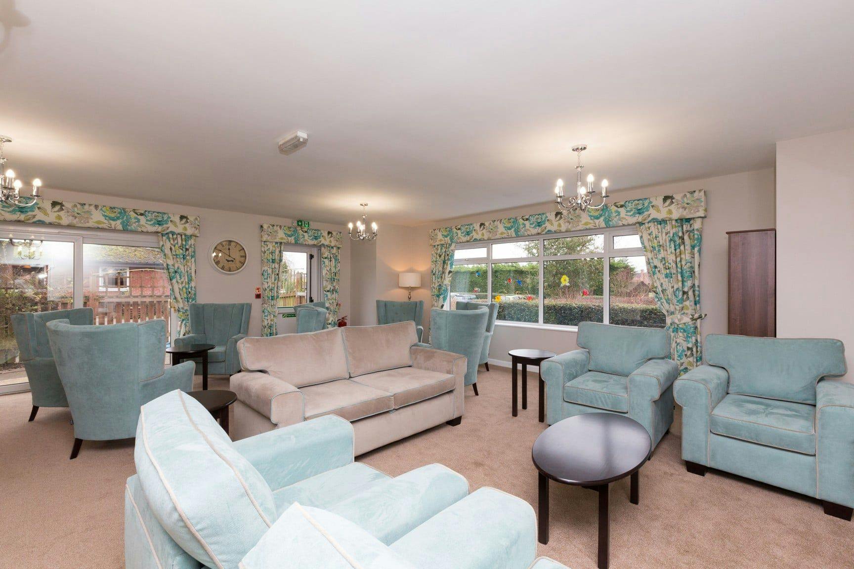 Communal Lounge at Hatton Court Care Home in Telford, Shropshire