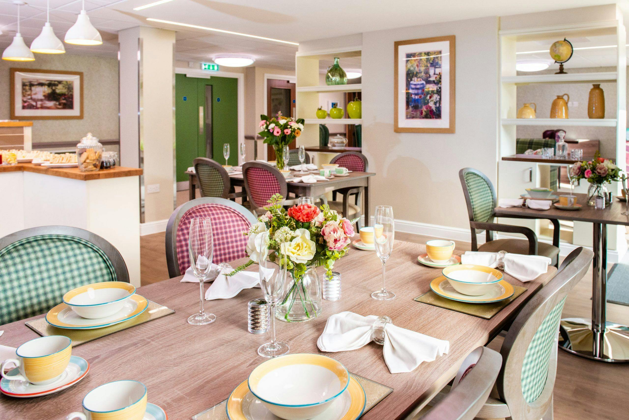 Dining Table of Heanor Park Care Home in Ripley, Derbyshire