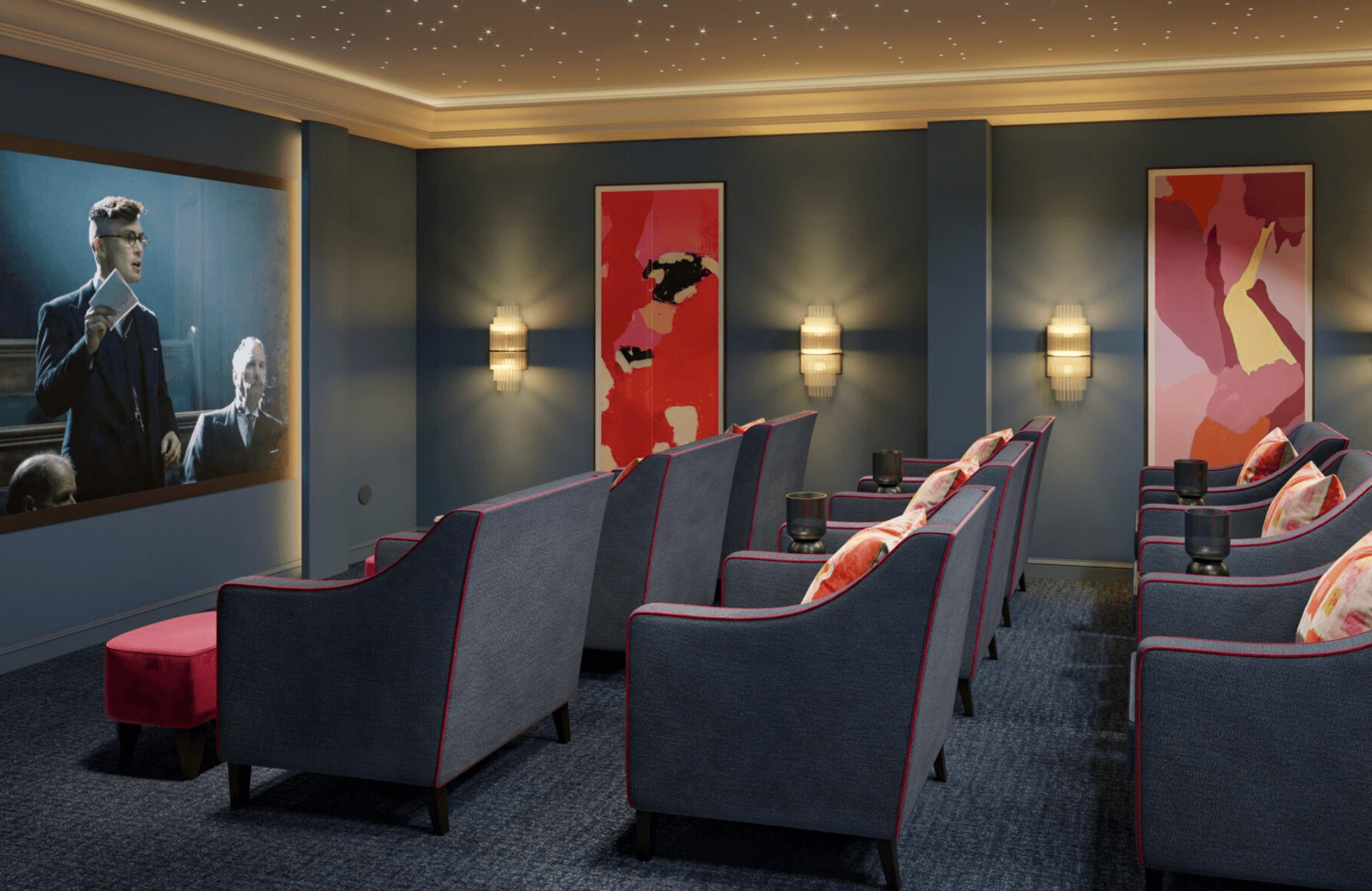 Cinema at Henbrook House in St Neots, Cambridgeshire