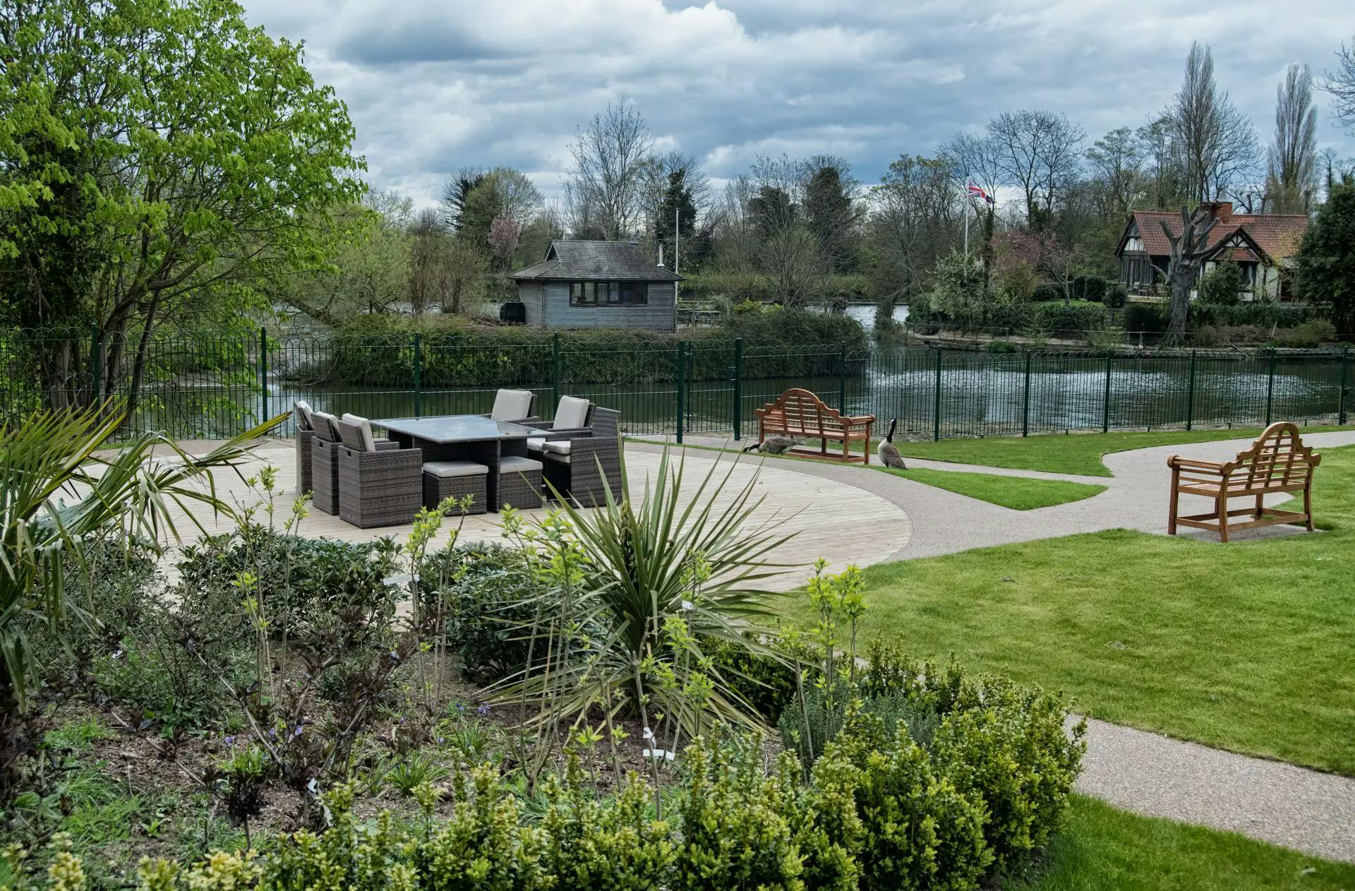 Garden at Home of Compassion Care Home in Thames Ditton, Surrey