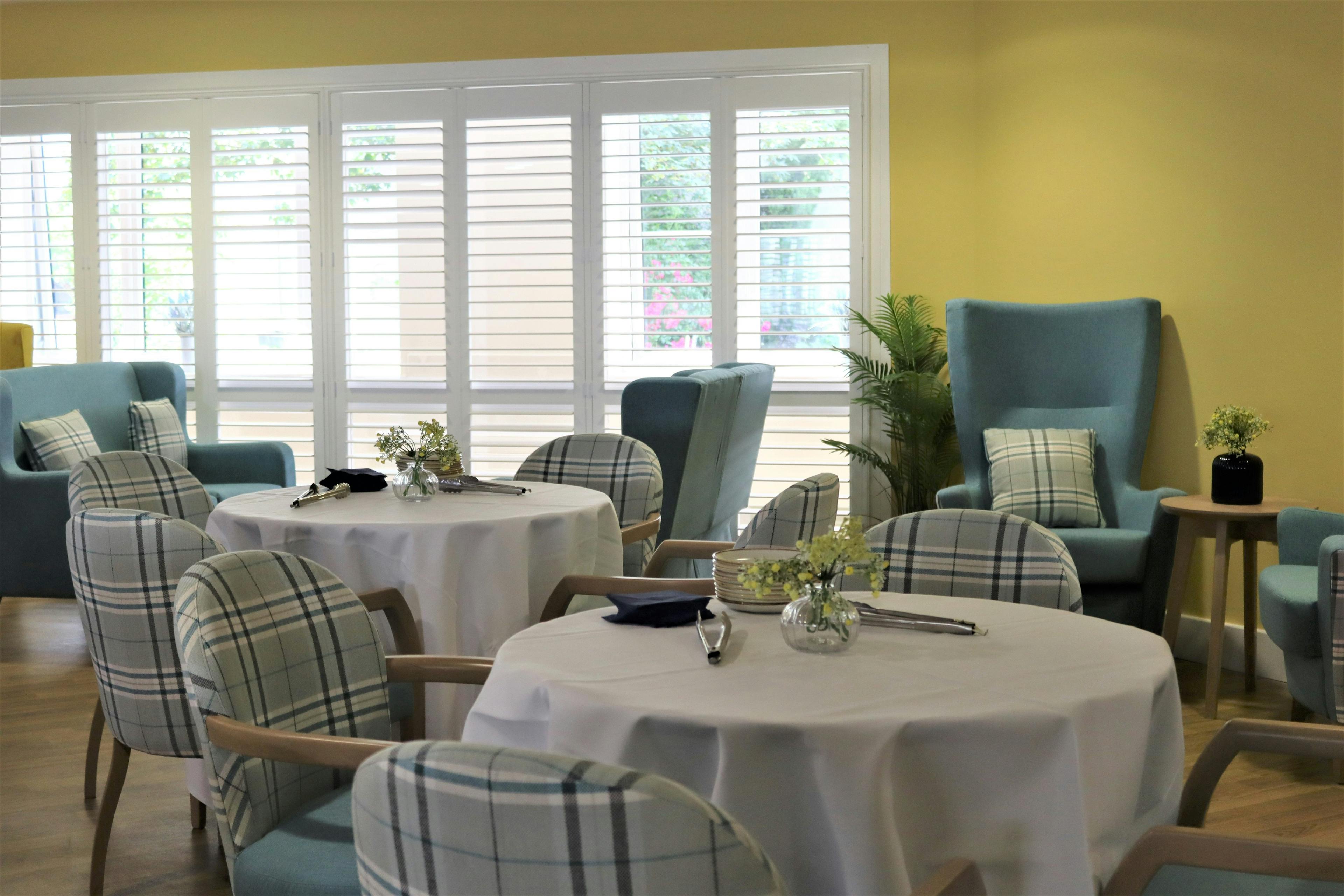 Dining room of Lynwood care home in Ascot, Berkshire