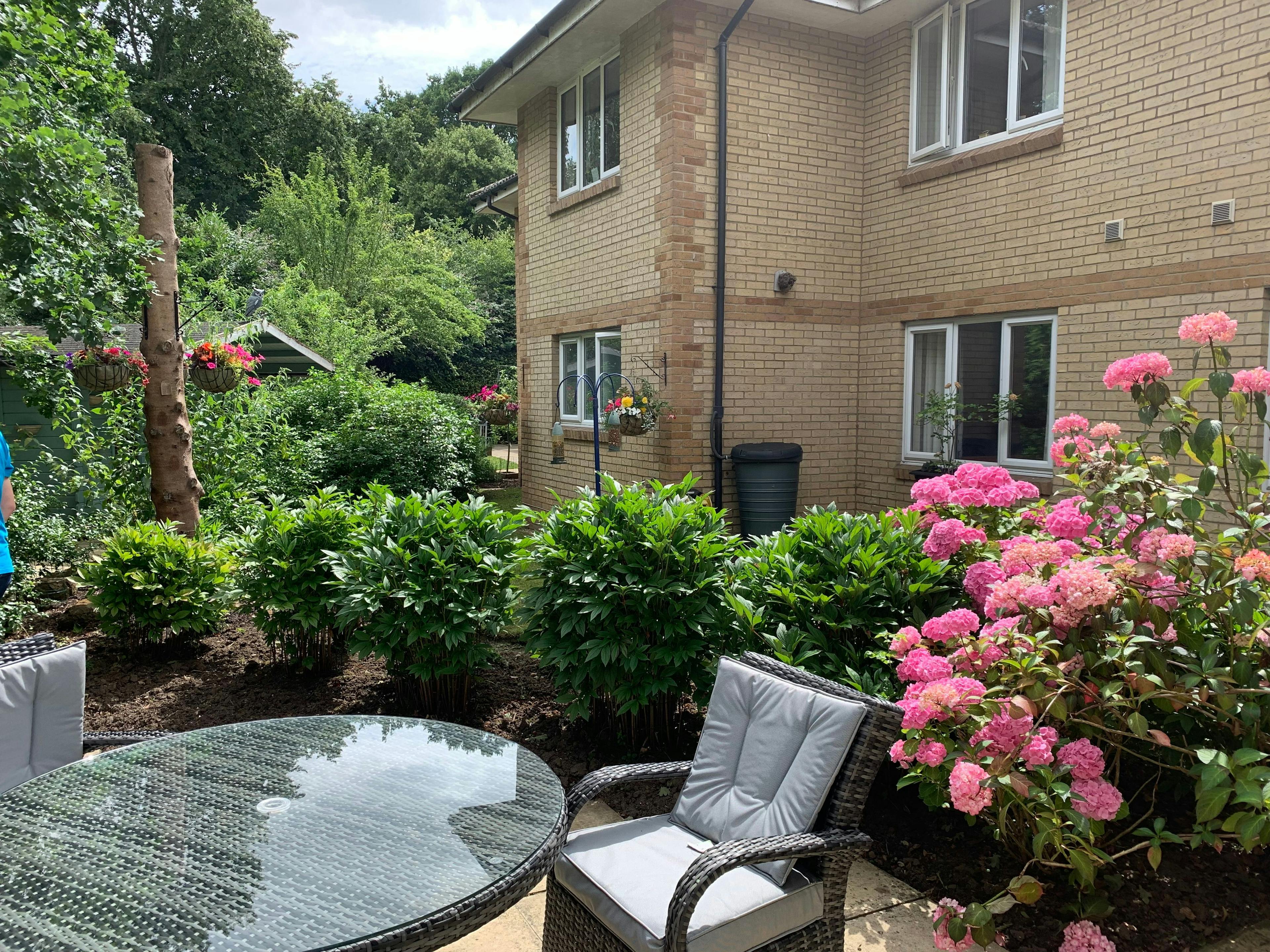 Garden at Goodwins Hall Care Home in King's Lynn, Norfolk
