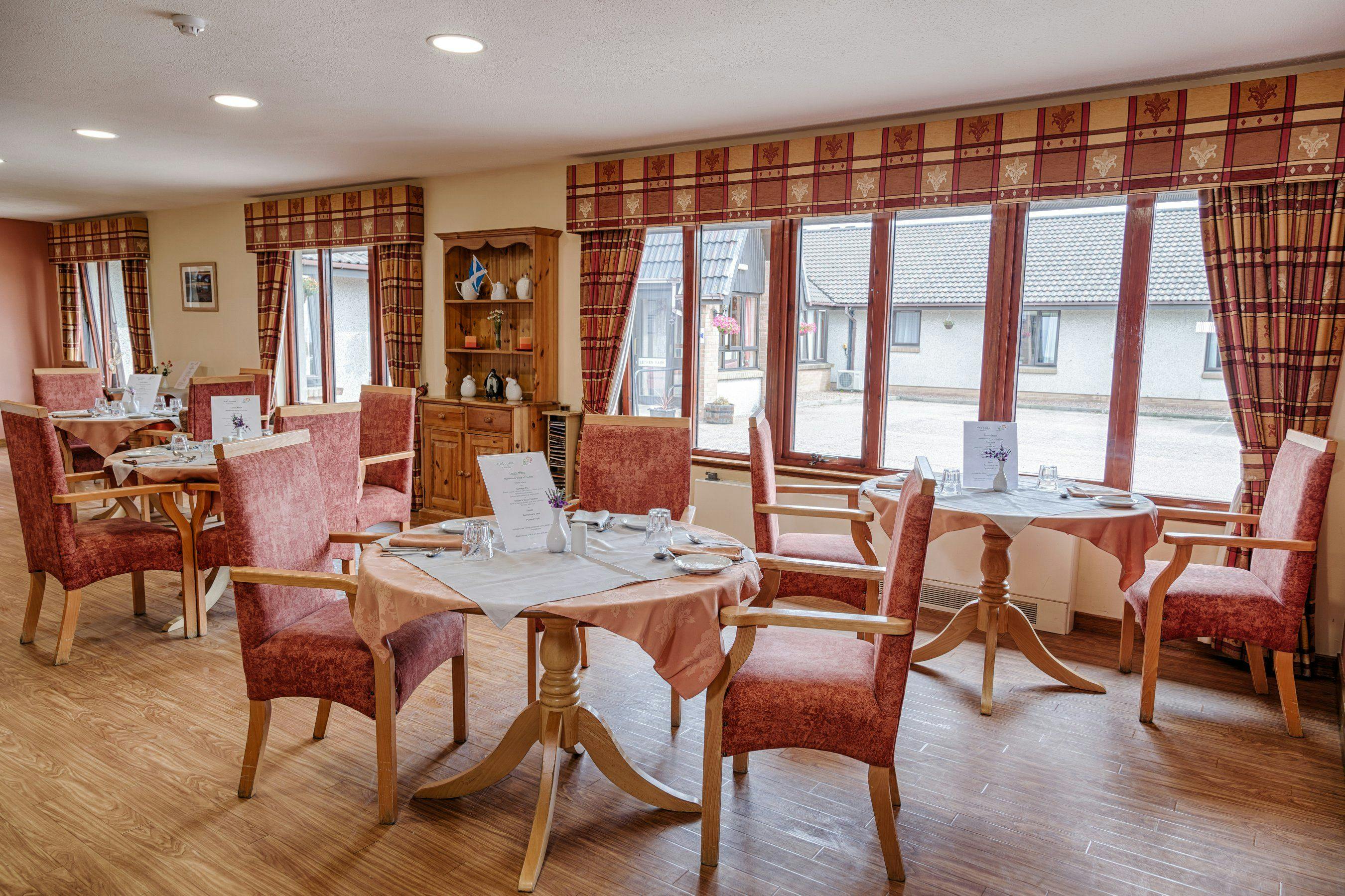 Dining Room at Lethen Park Care Home in Aberdeen, Scotland
