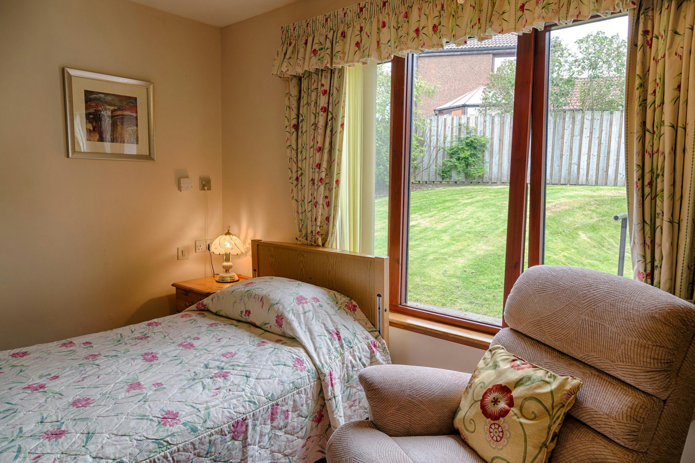 Bedroom at Lethen Park Care Home in Aberdeen, Scotland