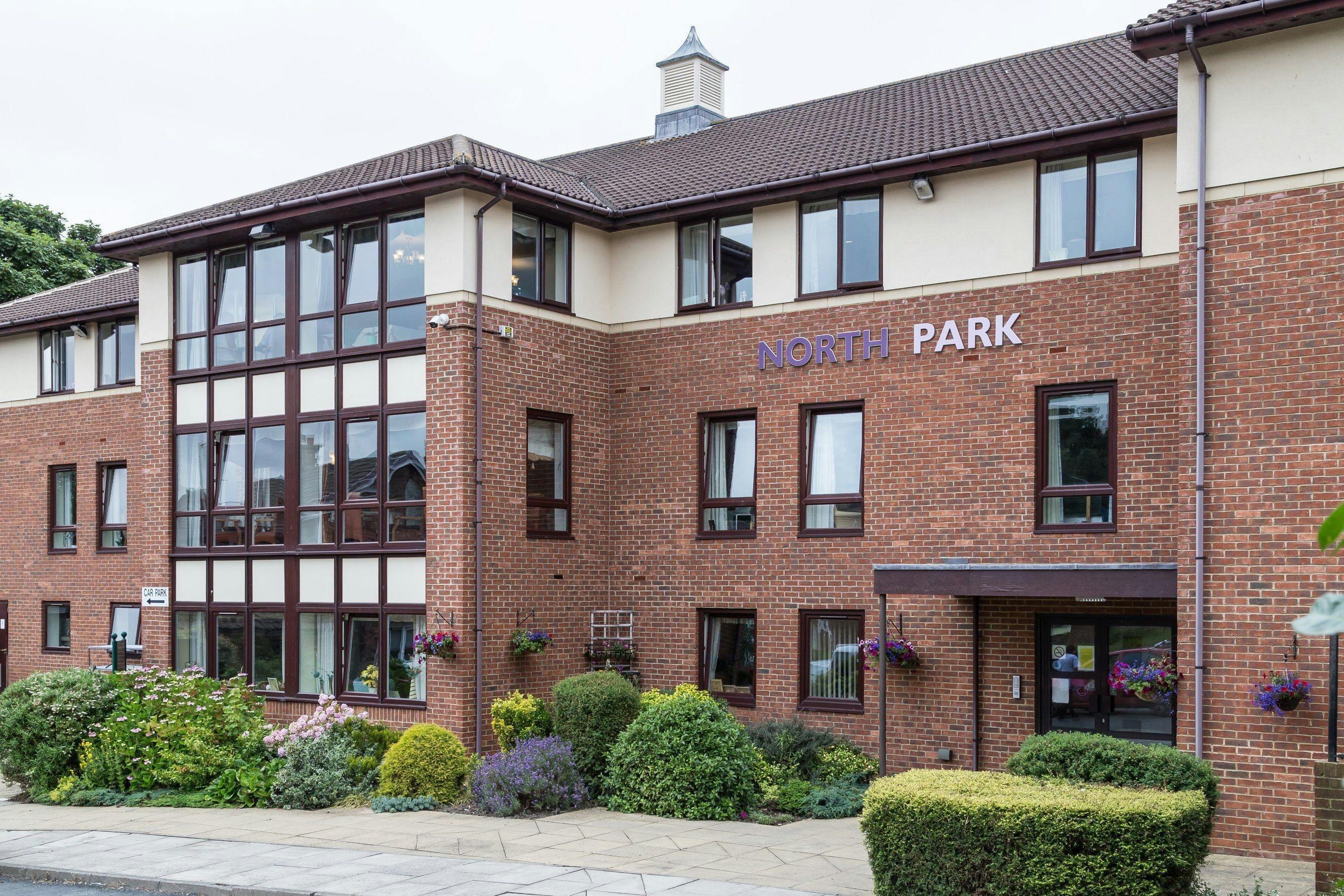Exterior of North Park Care Home in Darlington, North East England