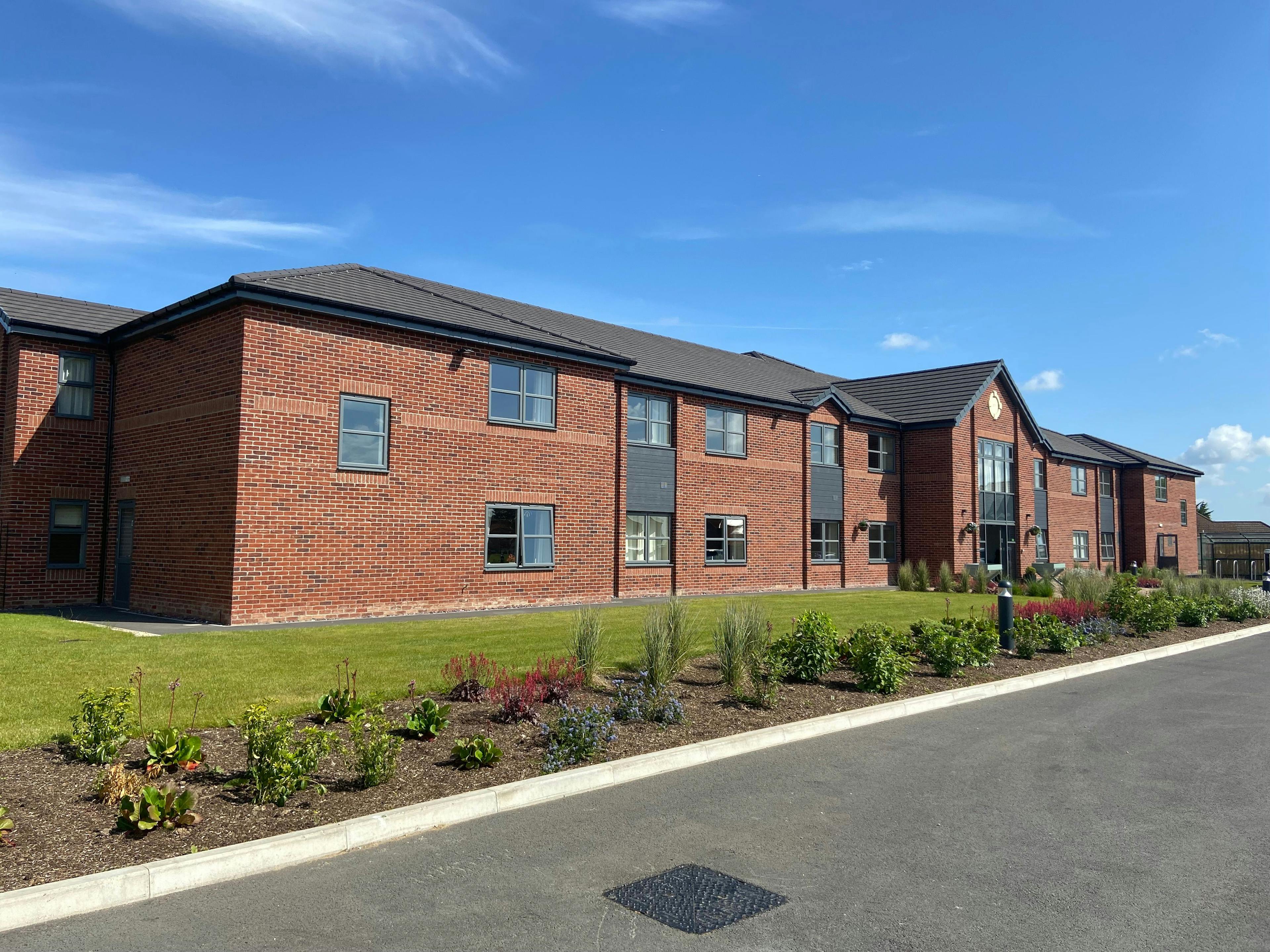 Exterior of Meadows Park care home in Louth, Lincolnshire
