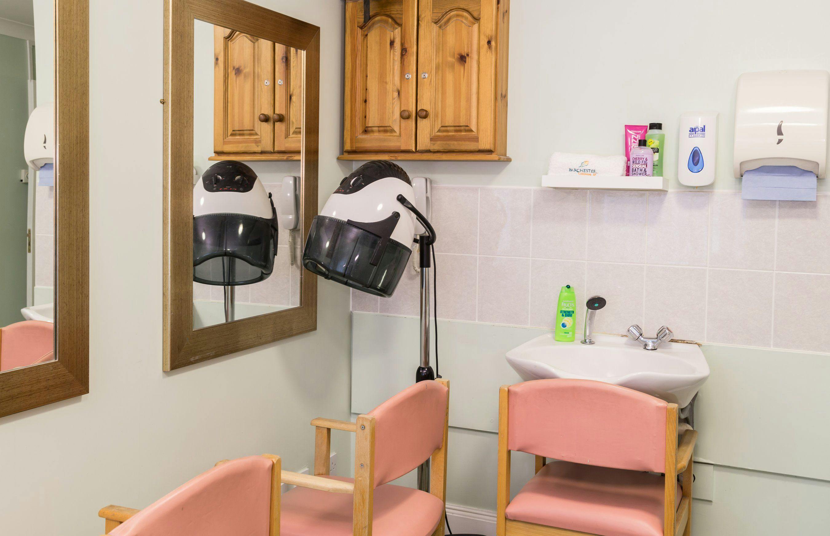 Salon at North Park Care Home in Darlington, North East England