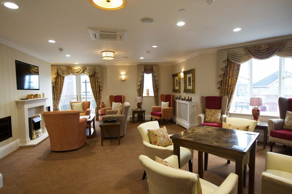 Lounge of Karuna Manor care home in Harrow, London