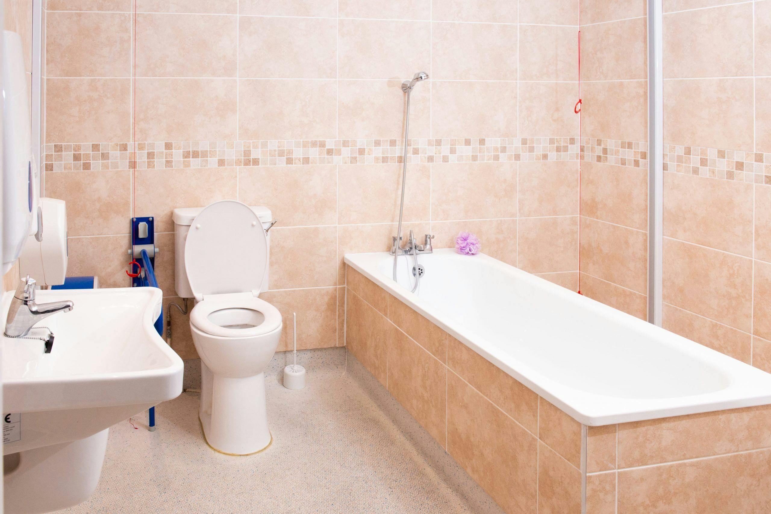 Bathroom of The King William Care Home in Ripley, Derbyshire