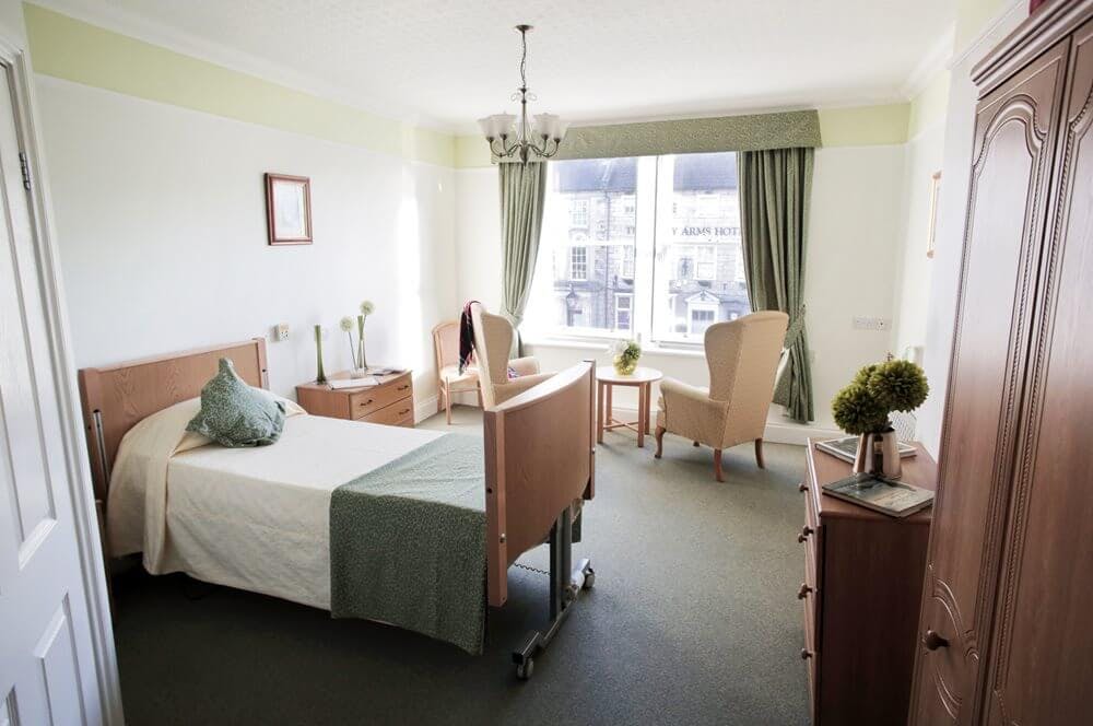 Bedroom of Kings Court care home in Barnard Castle, County Durham