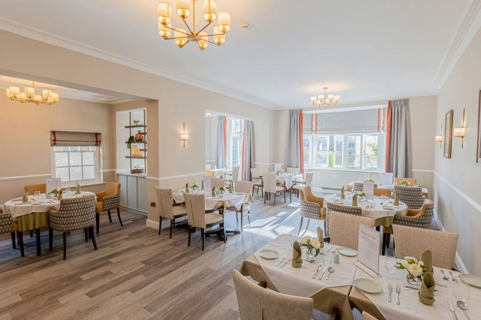 Dining Room at Knowle Park Care Home in Surrey, South East