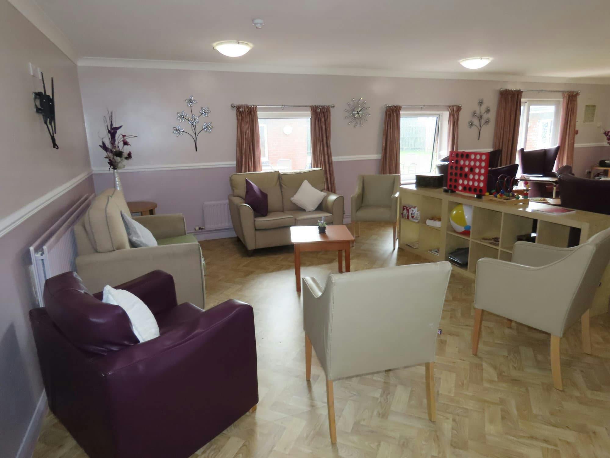 Communal area at Knowles Court Care Home, Bradford, West Yorkshire
