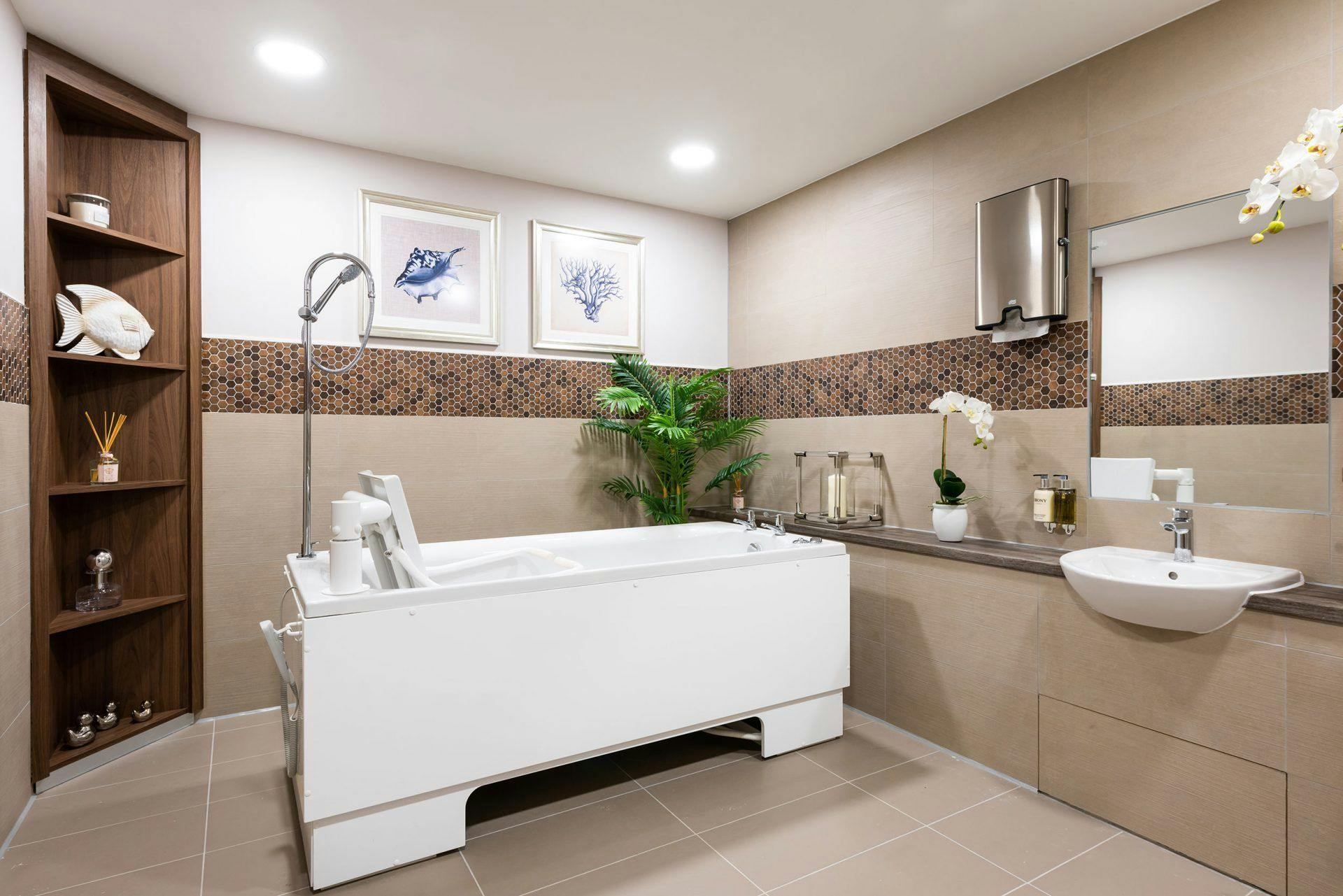 Bathroom of Lakeview Grange care home in Chichester, West Sussex