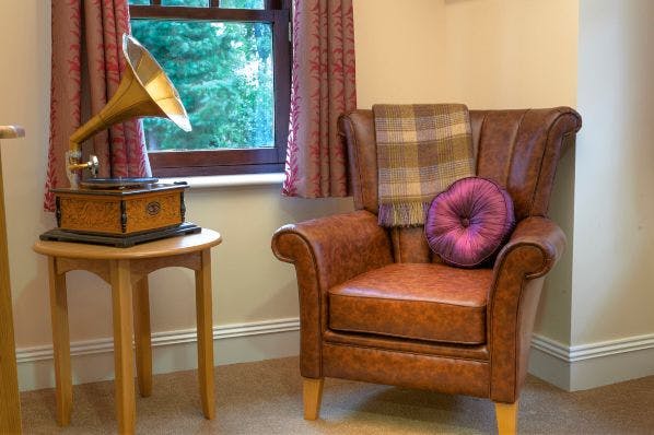 Lounge of Larkland House Care Home in Ascot, Berkshire