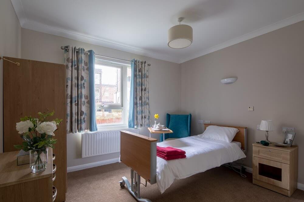 Bedroom at Lennox House Care Home in Islington, London