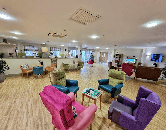 Lounge of Lynwood care home in Ascot, Berkshire