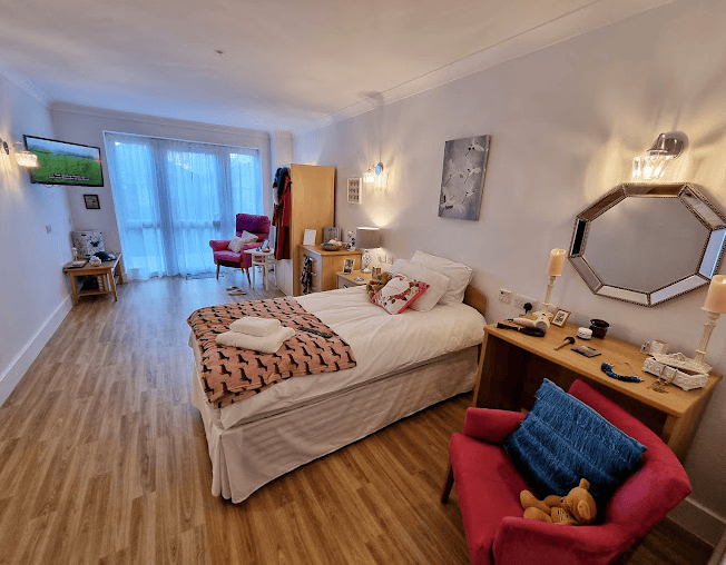 Bedroom of Lynwood care home in Ascot, Berkshire