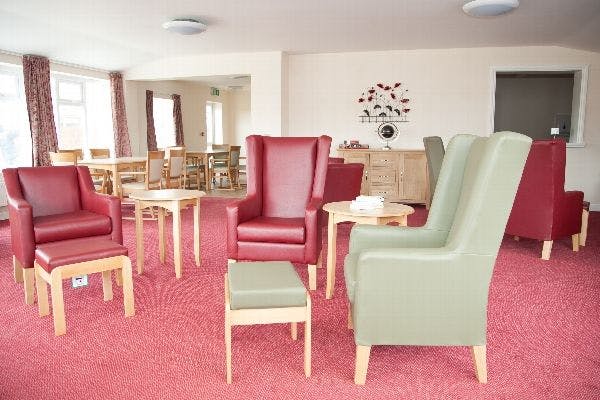 The communal area at Madison Court Care Home in St Helens, Merseyside