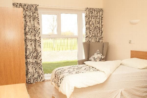 Bedroom at Madison Court Care Home in St Helens, Merseyside