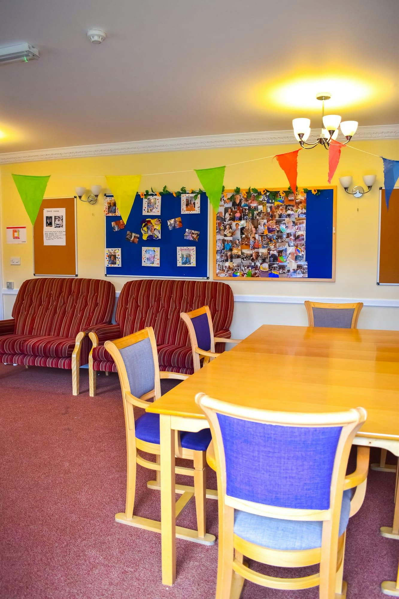 Communal area at Mahogany Care Home, Newtown, Wigan, Lancashire