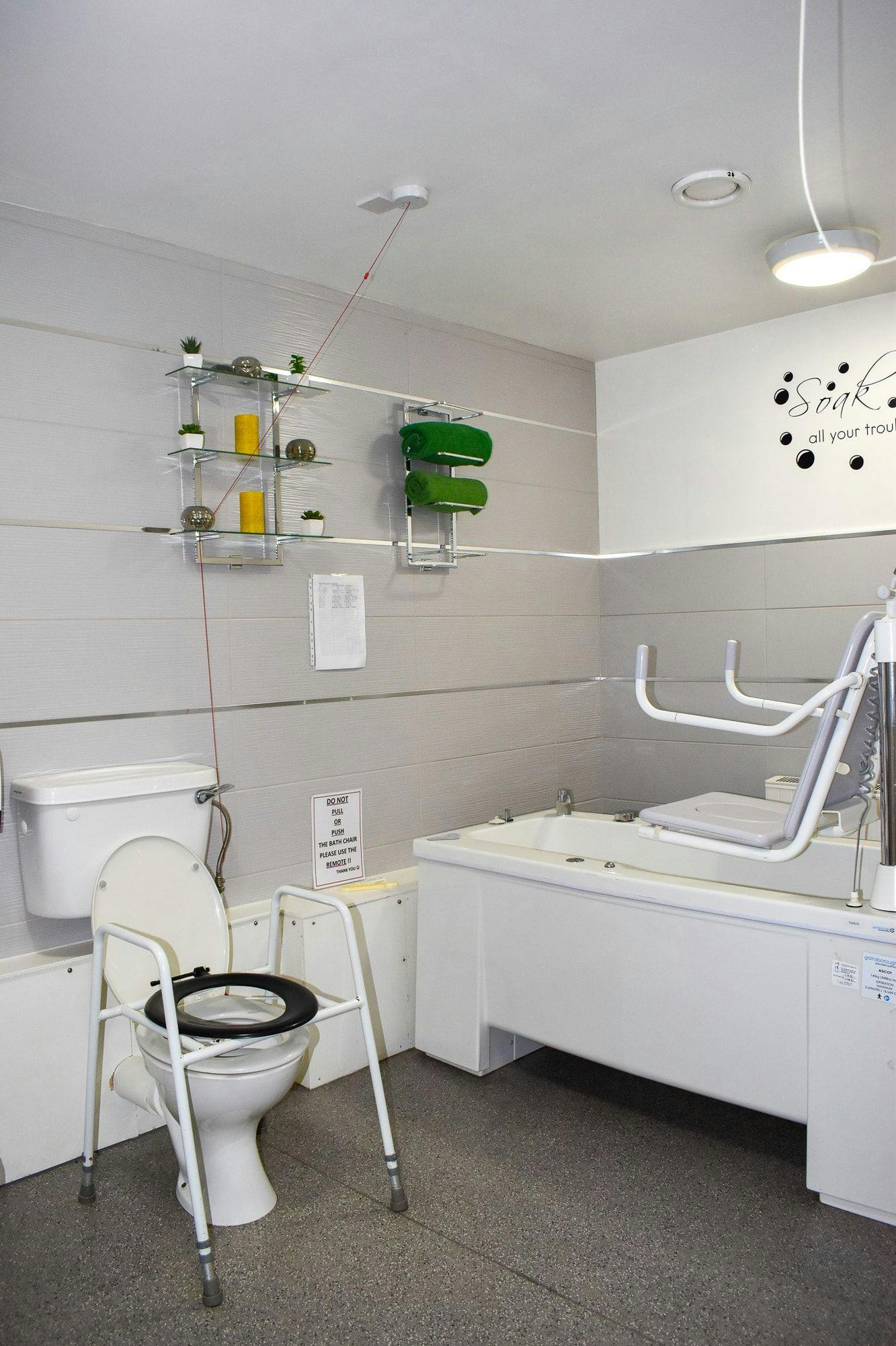 Bathroom at Mahogany Care Home, Newtown, Wigan, Lancashire