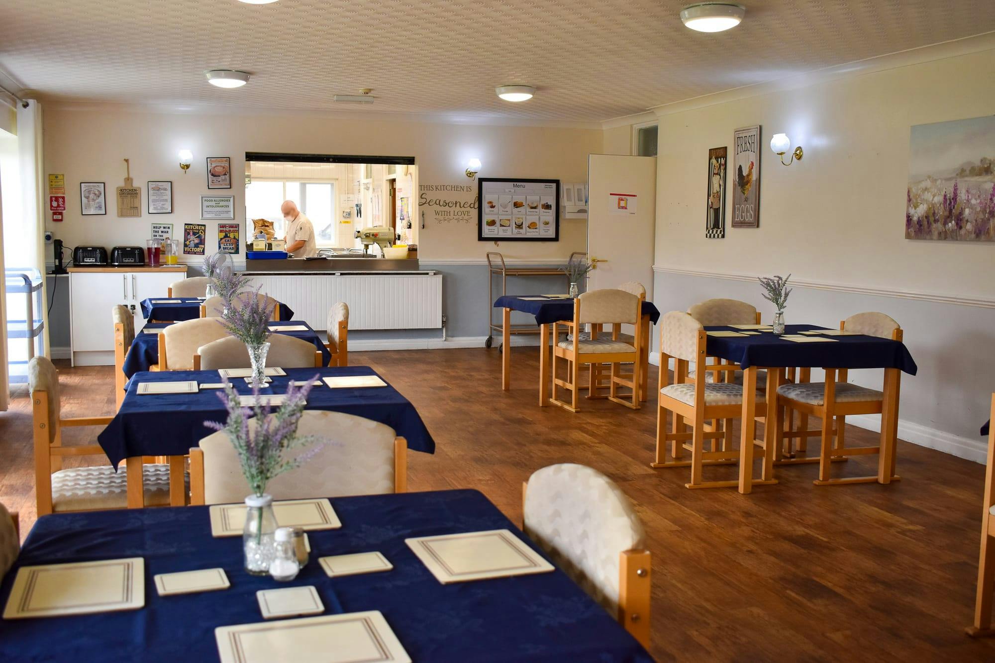 Dining area at Mahogany Care Home, Newtown, Wigan, Lancashire