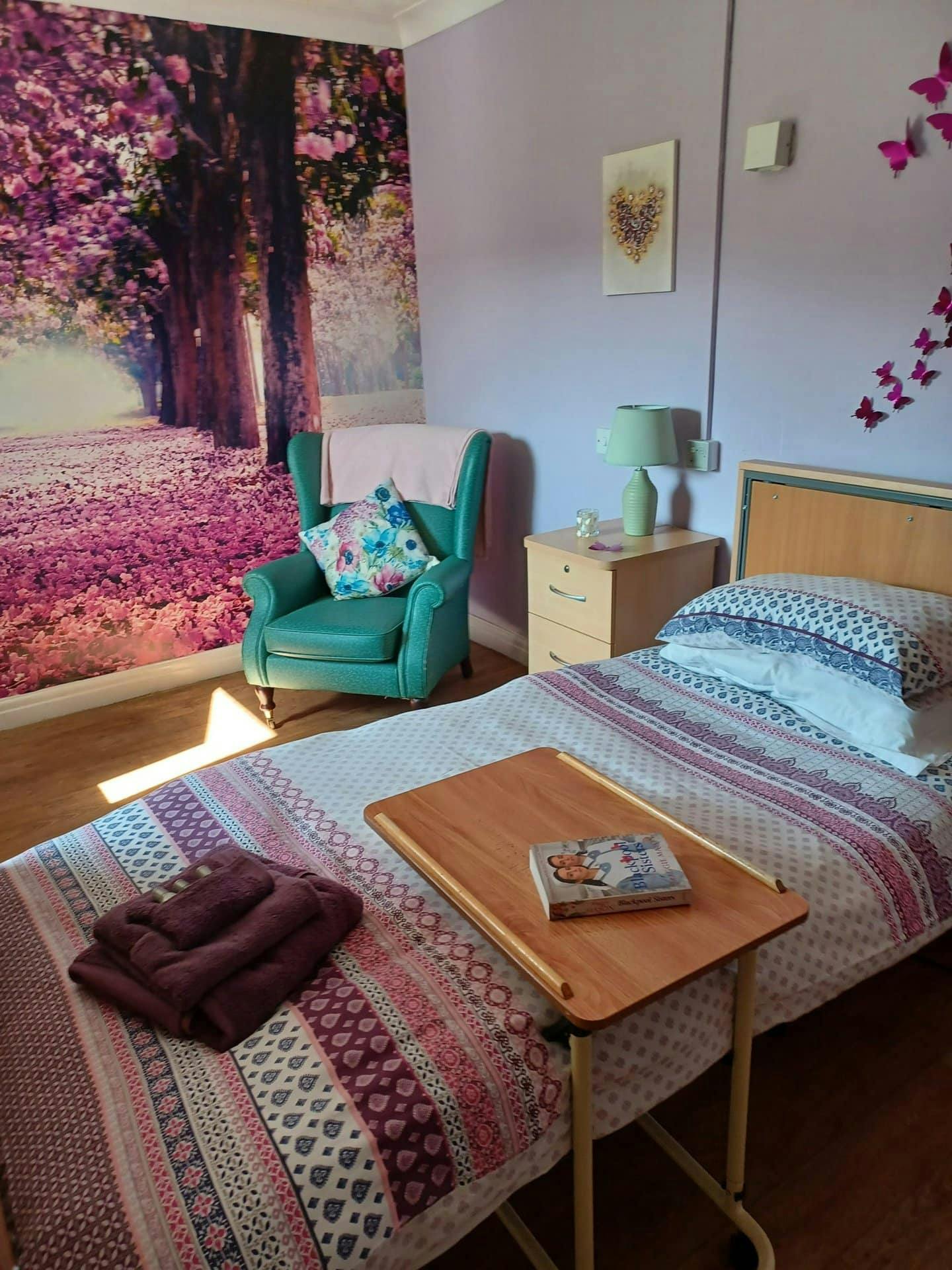 Bedroom at Mahogany Care Home, Newtown, Wigan, Lancashire