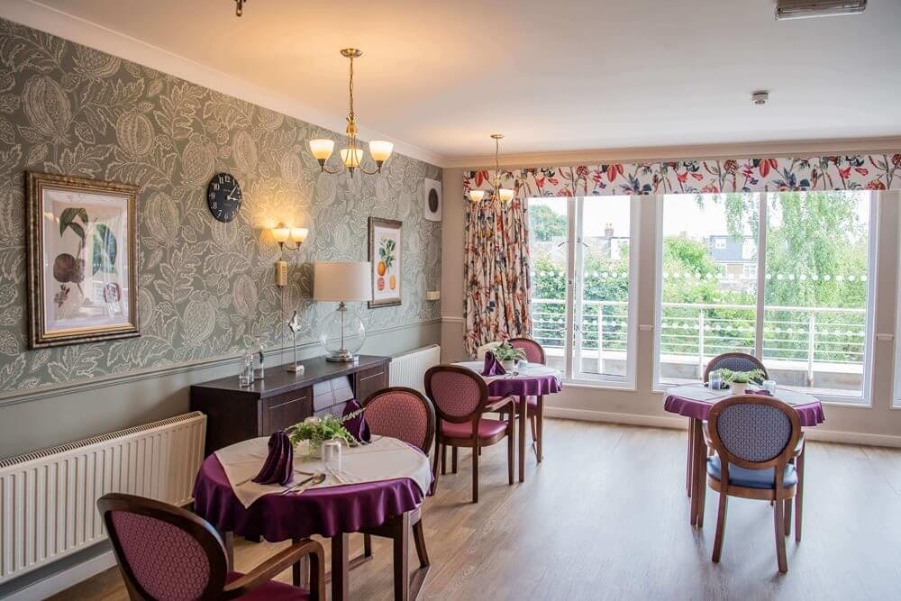 Dining Area of Manor Lodge Care Home in Chelmsford, Essex