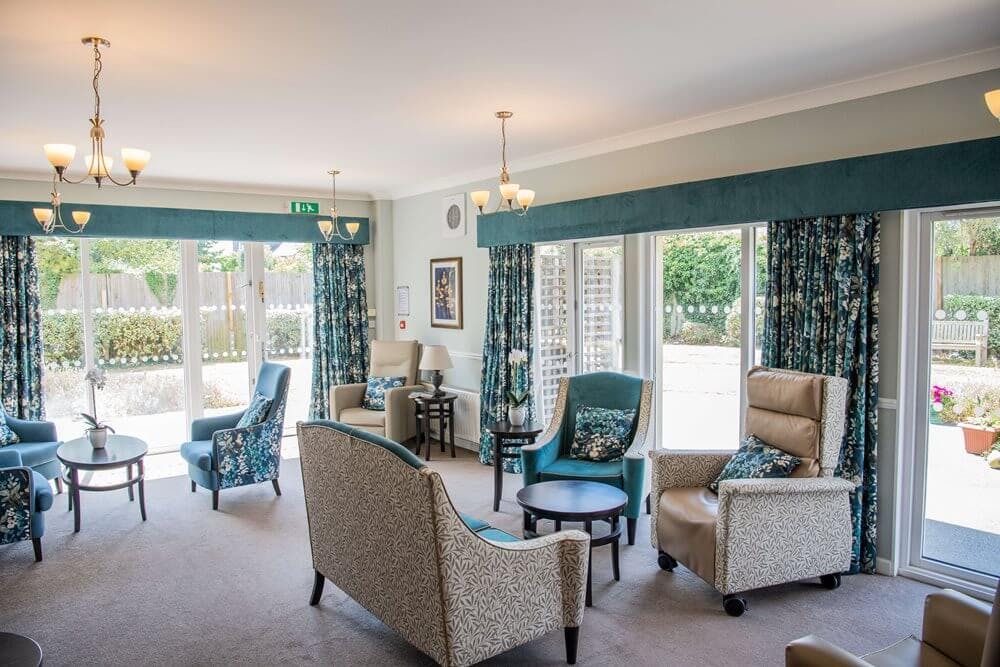 Communal Lounge of Manor Lodge Care Home in Chelmsford, Essex