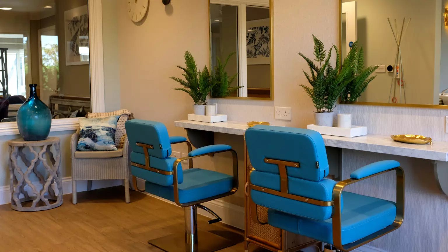 Salon of Mantels Court care home in Biggleswade, Bedfordshire