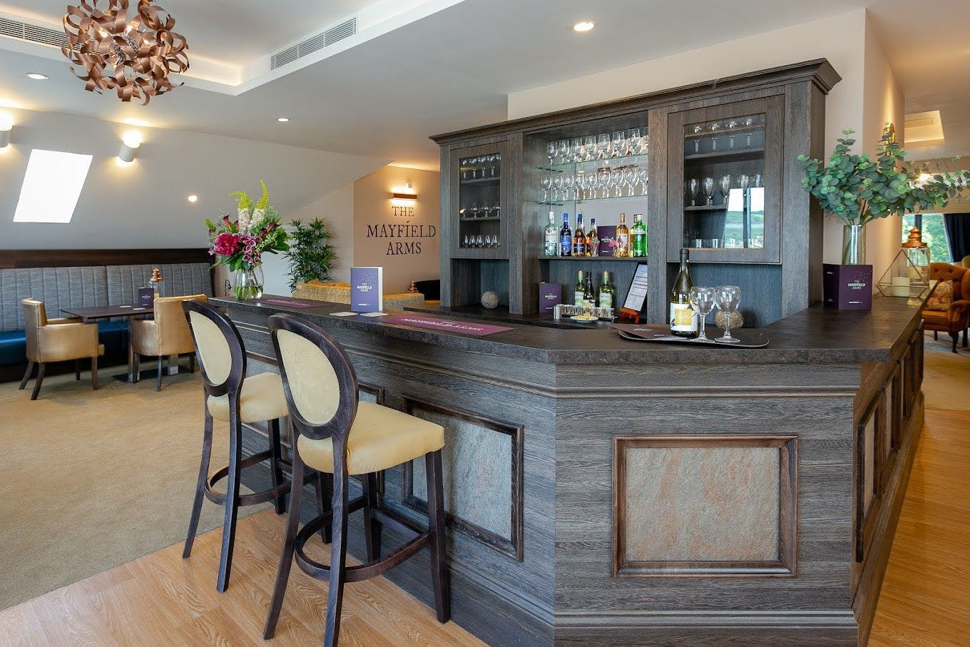 Bar of Mayfield View Care home in Ilkley, Yorkshire