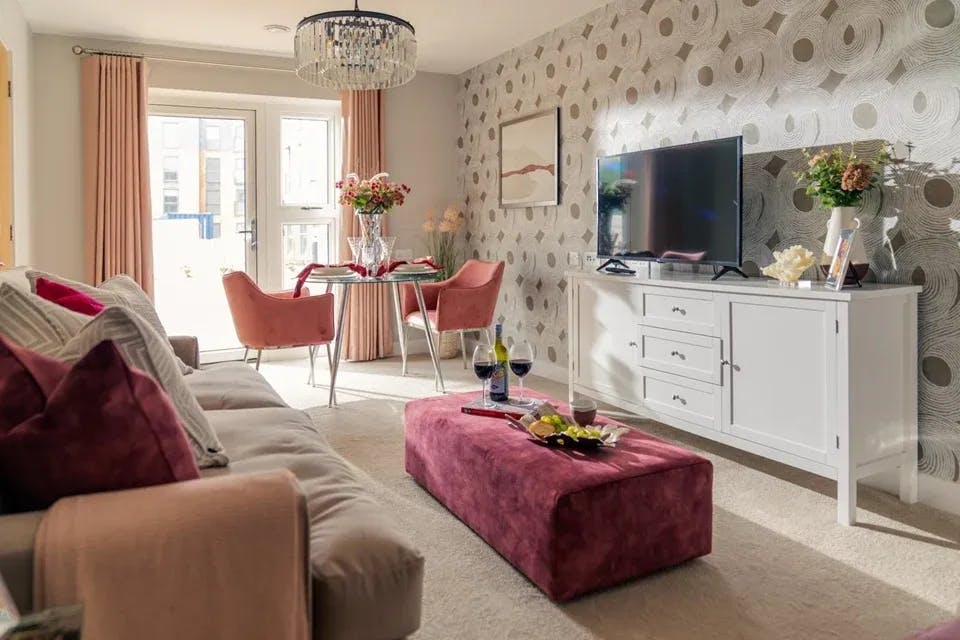 Lounge at Wheatley Place Retirement Apartment in Solihull, West Midlands