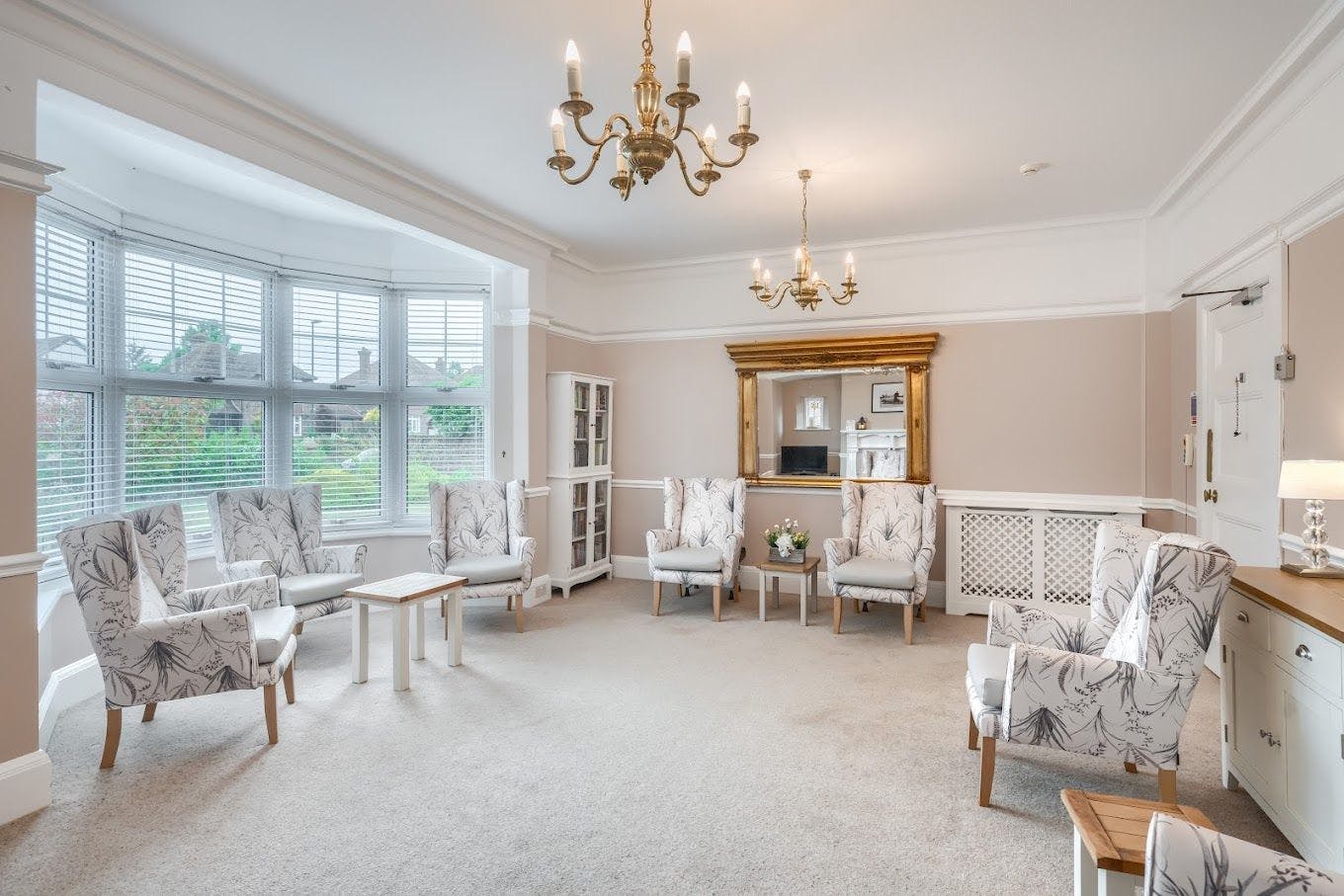 Lounge of Meadowcroft care home in Shoreham-on-Sea