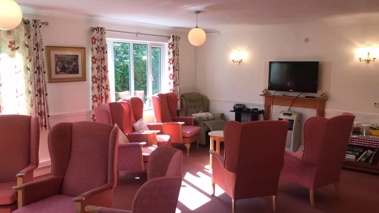 Lounge of Meresworth care home in Rickmansworth, Hertfordshire