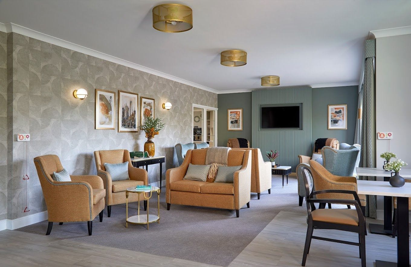 Communal Lounge atThe Moat House Care Home, Great Easton, Great Dunmow, Essex