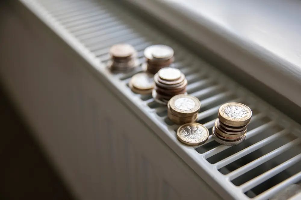 Money on a radiator