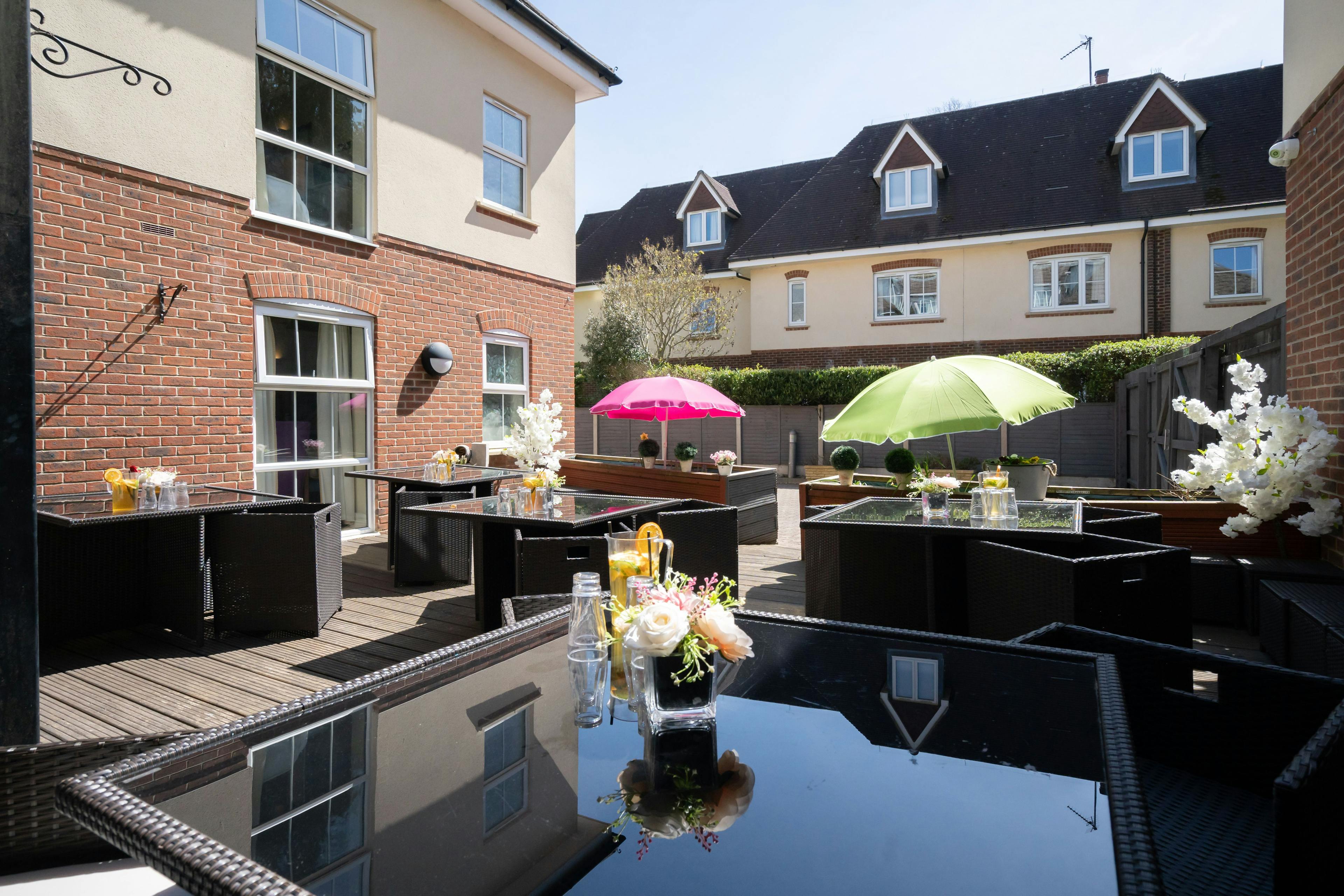 Garden of Aranlow House Care Home in Poole, Dorset