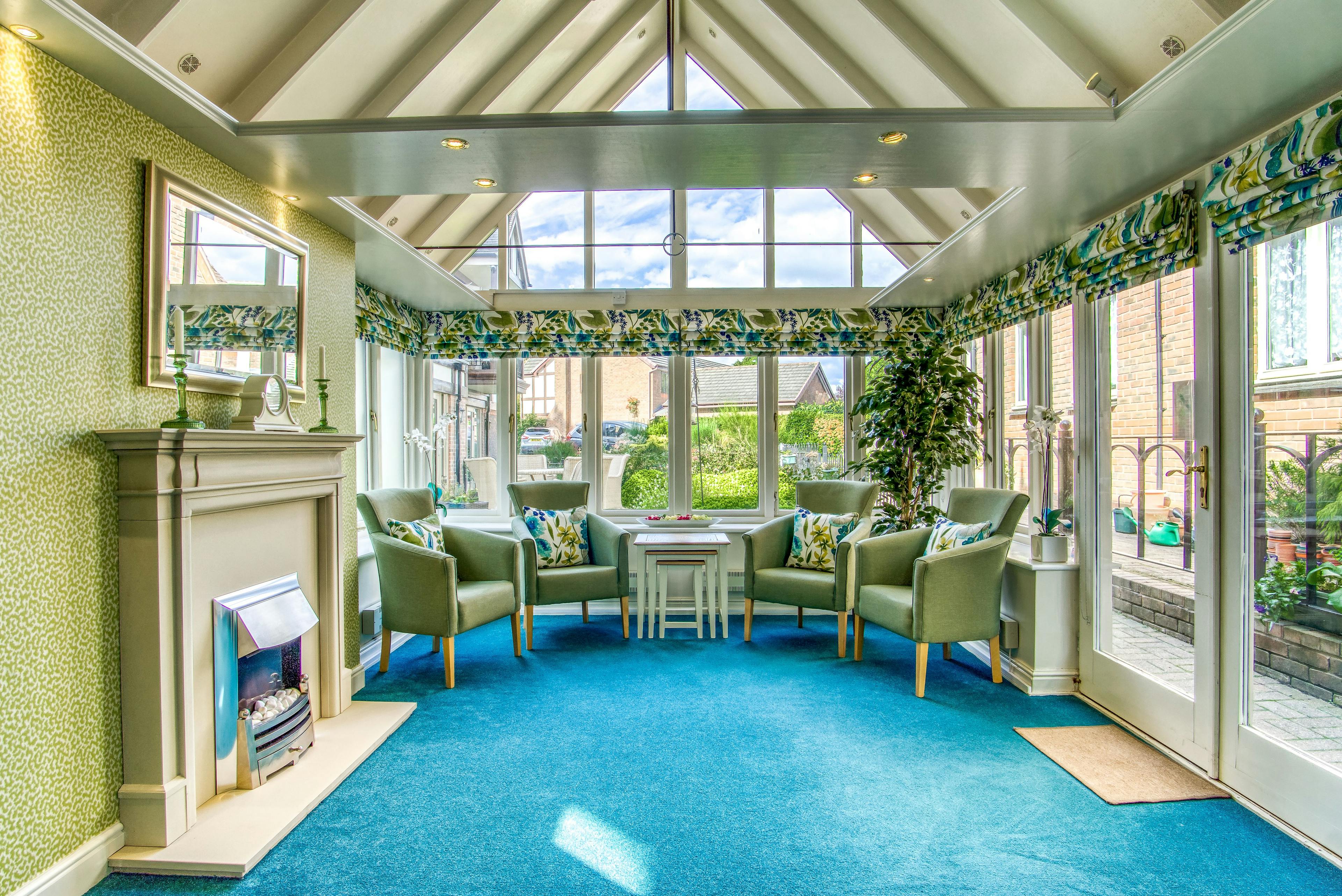 Lounge of Nantwich care home in Nantwich, Cheshire