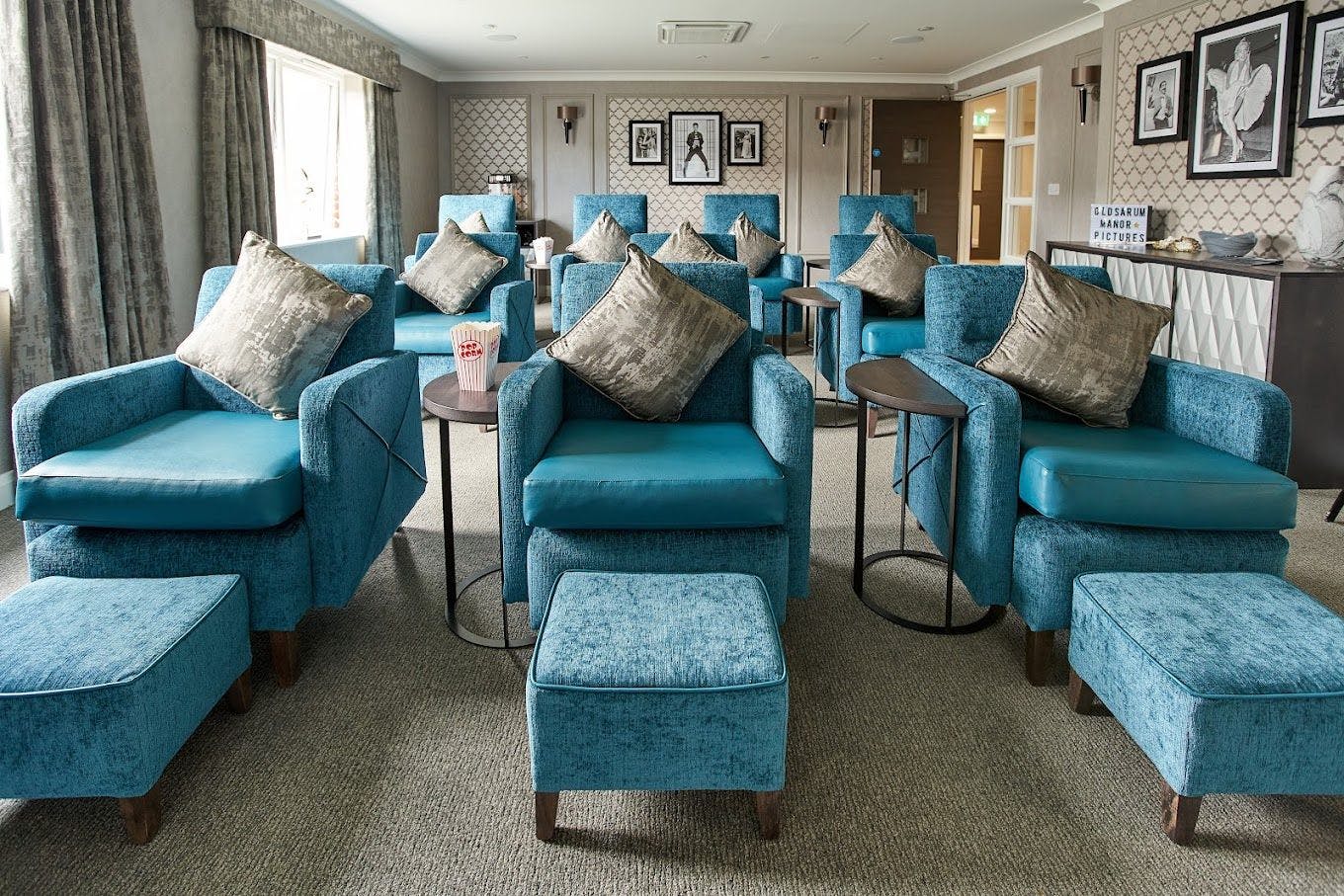 Cinema of Nodens Manor care home in Lydney, Gloucestershire