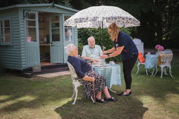 Garden at Nyton House Residential Care Home, Chichester, West Sussex