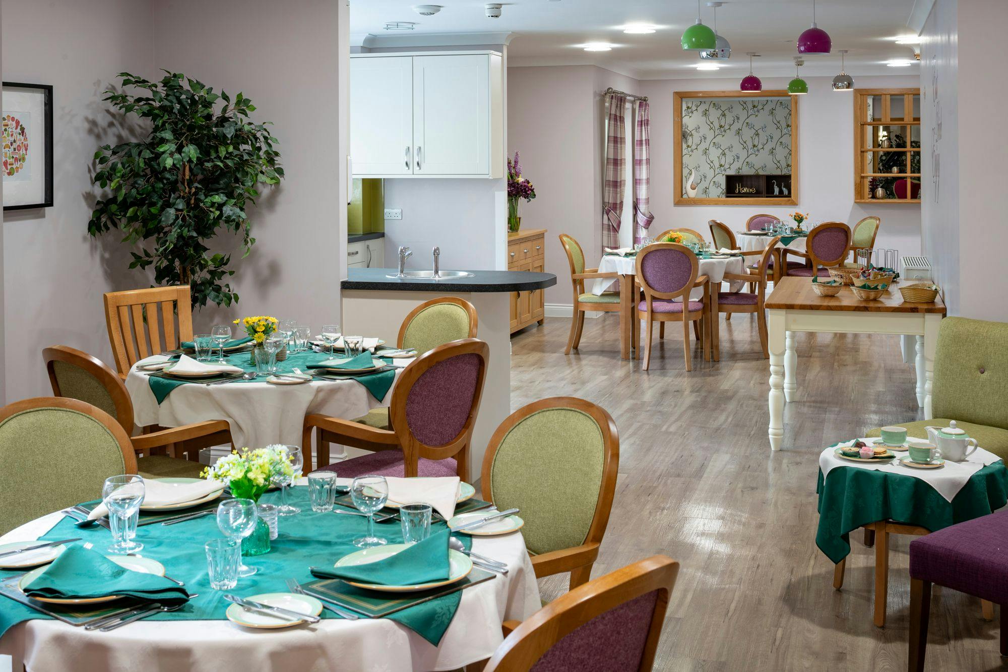 Dining area at Edwardstow Court Care Home in Stow-on-the-Wold, Cotswold
