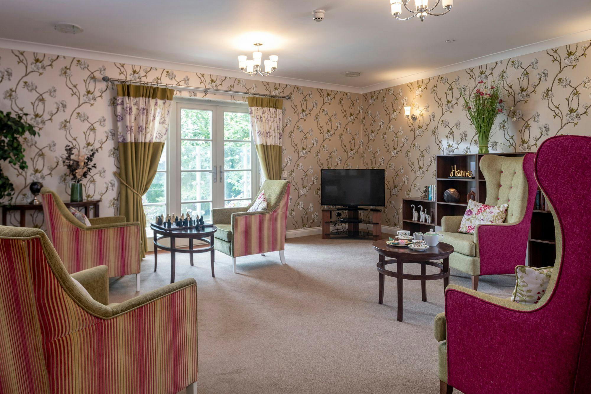 Communal area at Edwardstow Court Care Home in Stow-on-the-Wold, Cotswold