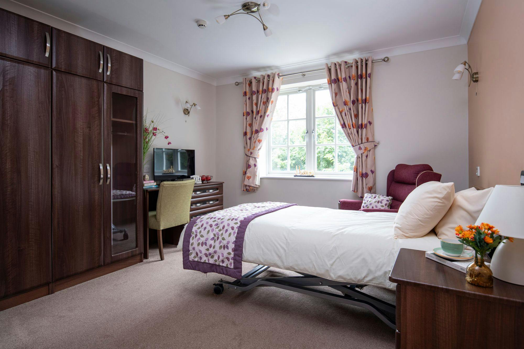 Bedroom at Edwardstow Court Care Home in Stow-on-the-Wold, Cotswold
