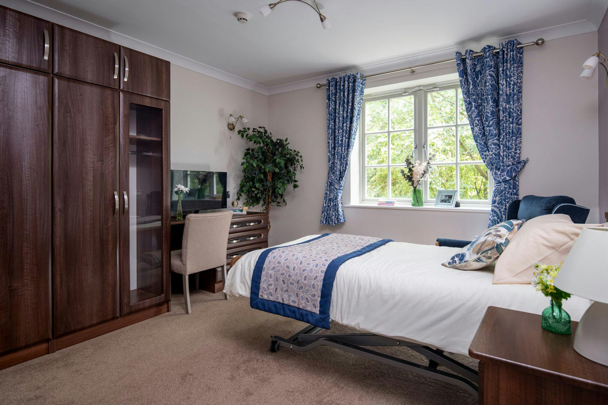 Bedroom at Edwardstow Court Care Home in Stow-on-the-Wold, Cotswold